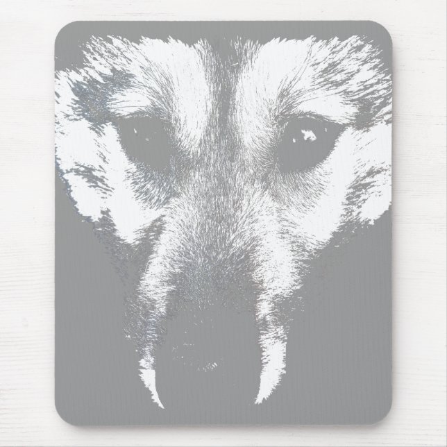 Wolf Pup Mousepad Gifts Sled Dog Husky Dogs (Front)