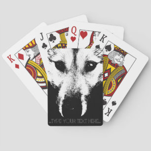 Wolf Pup Playing Cards Personalise Wolf Dog Cards