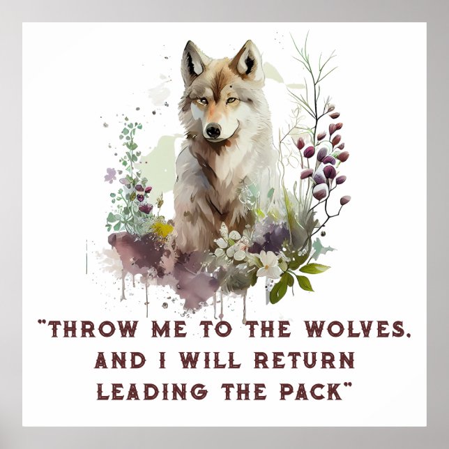 Wolf Quote Poster (Front)