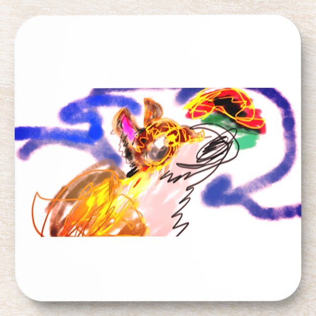 Wolf race autumn  coaster (Front)