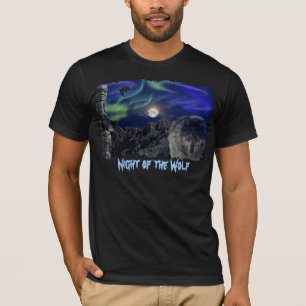 Wolf, Ravens, Totem Pole & Aurora T-Shirt