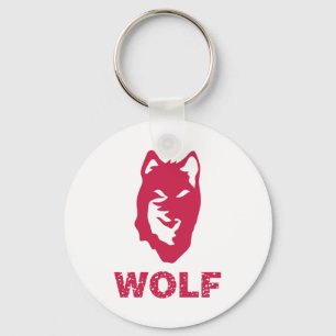 Wolf (Red) Key Ring