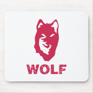 Wolf (Red) Mouse Mat