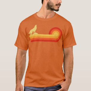 Wolf Retro Sunset Vintage 60s 70s for Boys Girls K T-Shirt