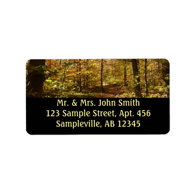 Wolf Rocks Trail in Autumn Pennsylvania Landscape Label (Front)