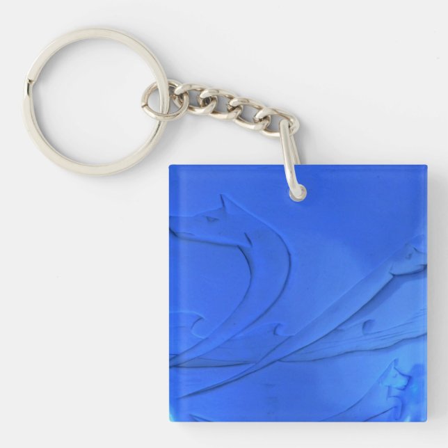 Wolf Room at Hotel de Glace, Quebec, Canada Key Ring (Front)