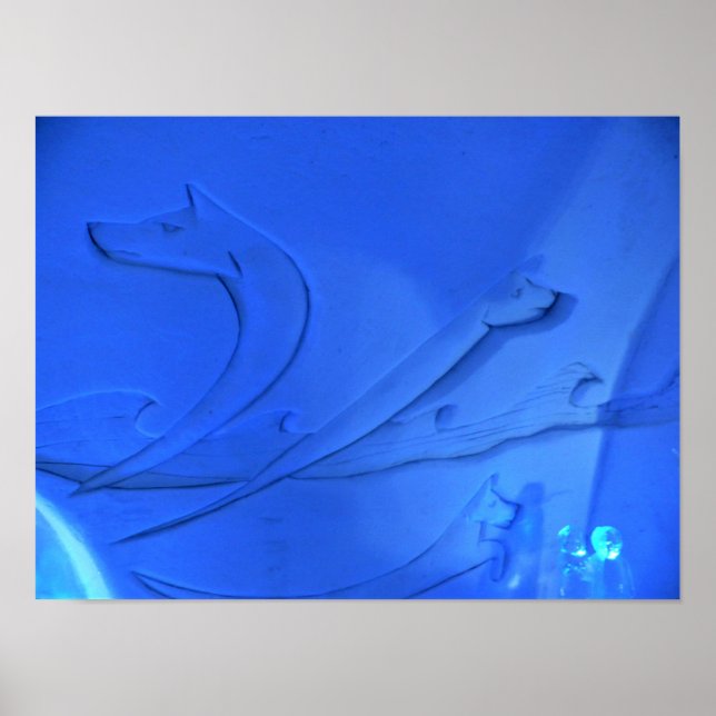 Wolf Room at Hotel de Glace, Quebec, Canada Poster (Front)