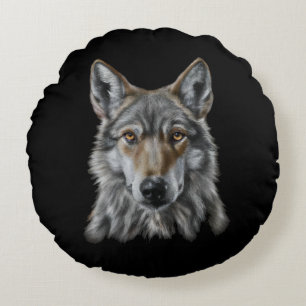 Wolf Round Cushion