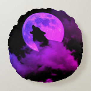 wolf  round pillow