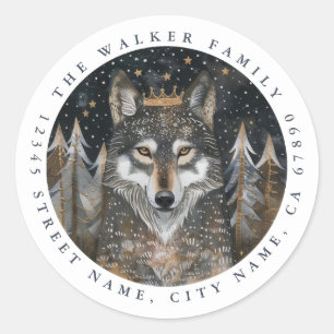 Wolf Round Stickers