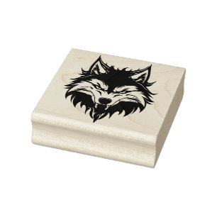 Wolf rubber stamp