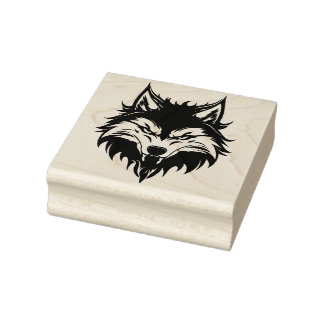 Wolf rubber stamp