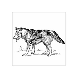 Wolf Rubber Stamp
