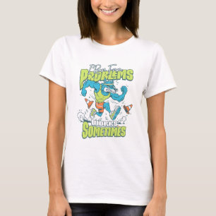 Wolf Runs From Problems Funny Athletic Quote Weara T-Shirt