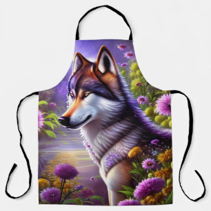 Wolf’s Shadow in the Moonlight Apron
