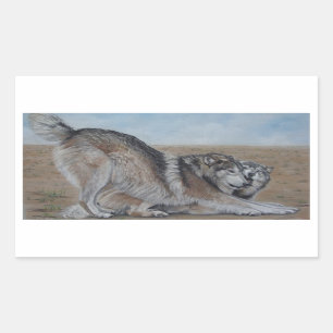 wolf scenic wildlife realist art stickers
