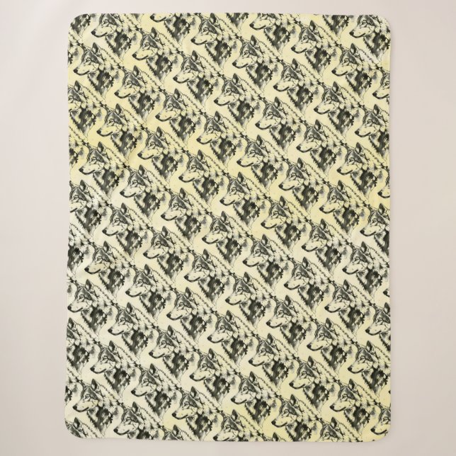 Wolf Sherpa Blanket (Front)