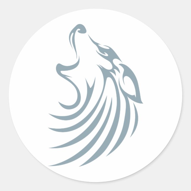 Wolf Shirts | Cool Custom Wolf Shirts Logo Classic Round Sticker (Front)