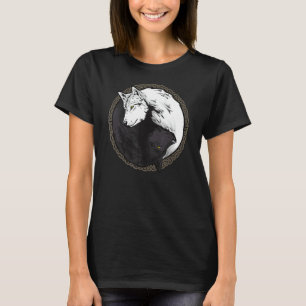 Wolf Shirts, Yin Yang Wolves Animal Gift T-Shirt