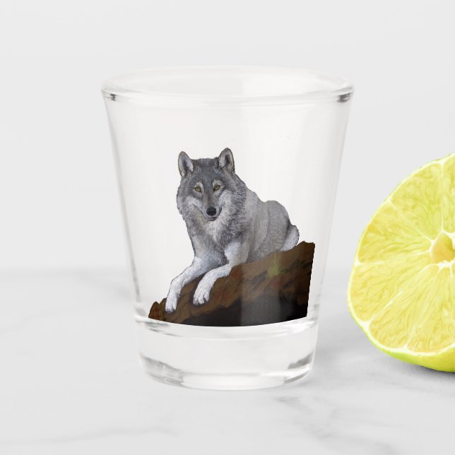 Wolf Shot Glass (Front)