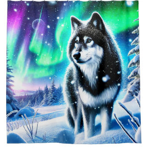 Wolf  shower curtain