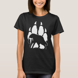 Wolf Silhouette and Footprint T-Shirt
