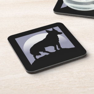WOLF SILHOUETTE COASTER