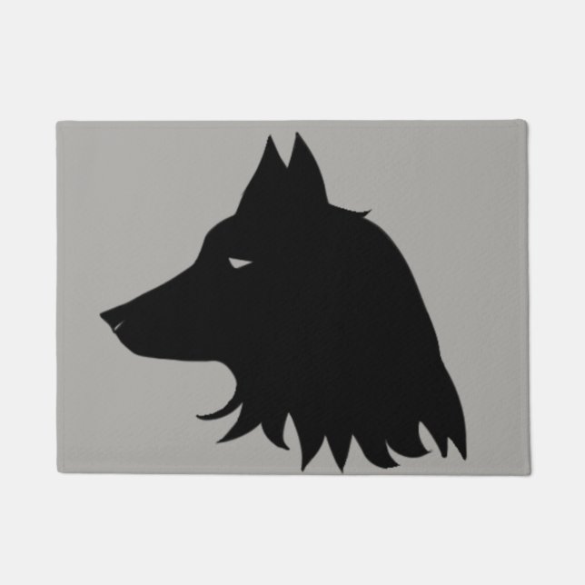 Wolf Silhouette Doormat (Front)