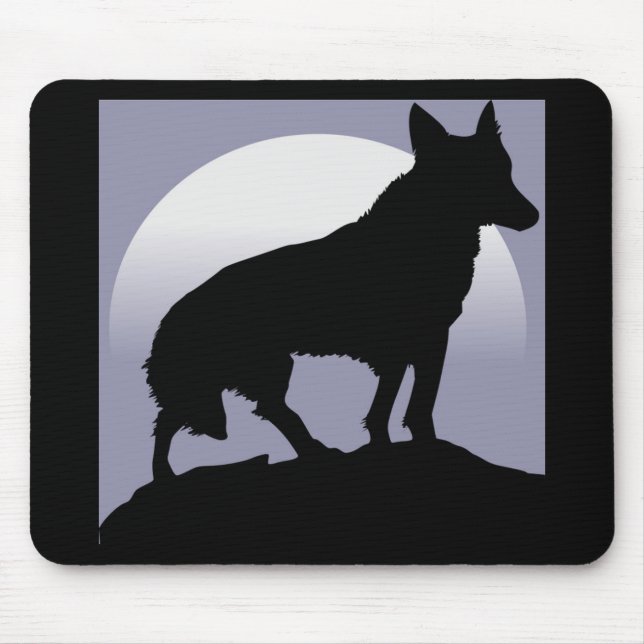 WOLF SILHOUETTE MOUSE MAT (Front)