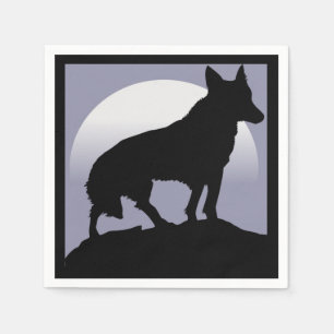 WOLF SILHOUETTE NAPKIN