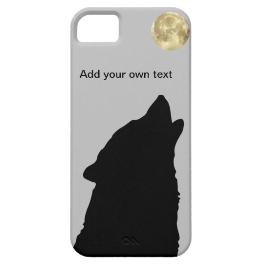 Wolf Sillhoutte with Full Moon iPhone 5 case