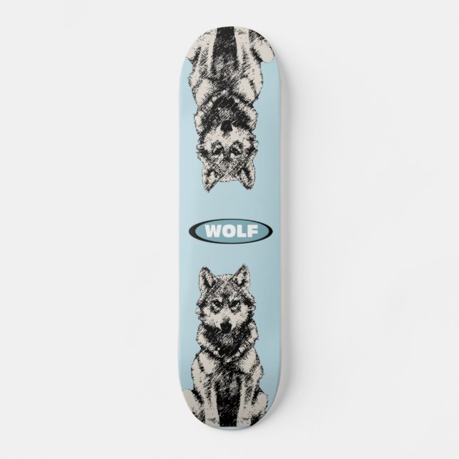 wolf skateboard (Front)