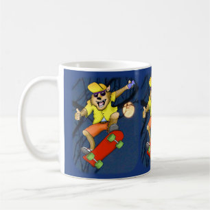 Wolf Skateboarder Mug