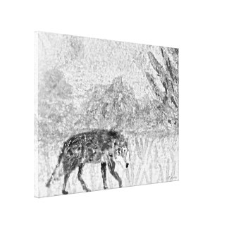 Wolf Sketch Wild Animal Monochrome Art