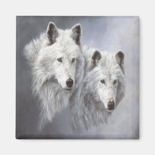 Wolf Snow Buddies Magnet
