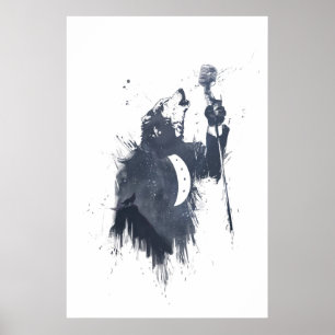 wolf song (blue) poster