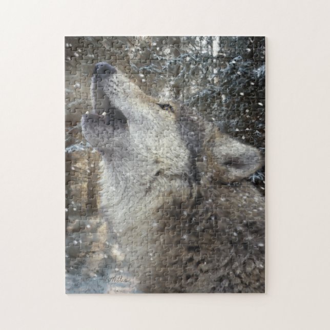 Wolf Song - Pastel Jigsaw Puzzle (Vertical)