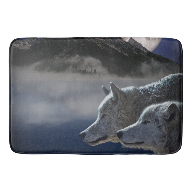 Wolf Spirit Bath Mat (Front)