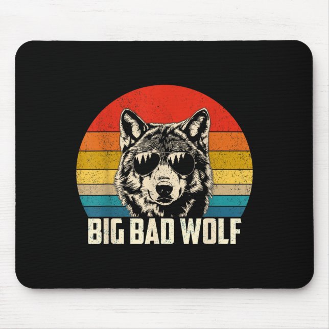 Wolf spirit big and bad wolf wolf pack funny wolve mouse mat (Front)