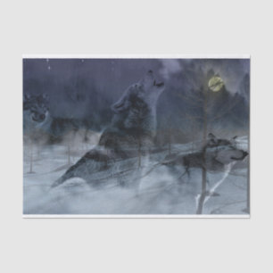 Wolf Spirit Moon Night Tissue Paper