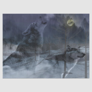 Wolf Spirit Moon Night Tissue Paper