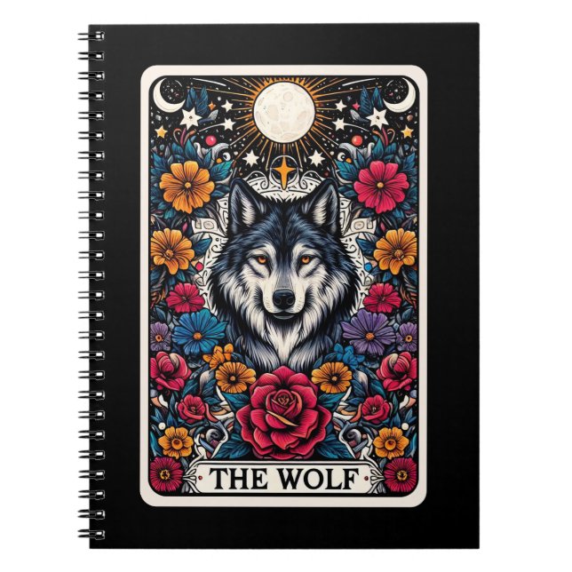 Wolf Spirit Tarot Card Notebook (Front)