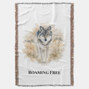 Wolf Spirit Western Cabin Comfort Throw Blanket