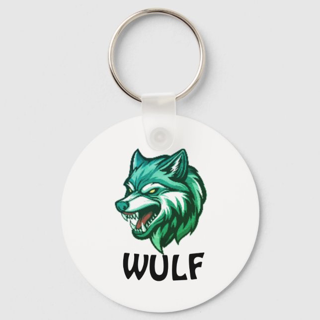 Wolf Spirit | Wild & Fearless Animal-Themed Keycha Key Ring (Front)