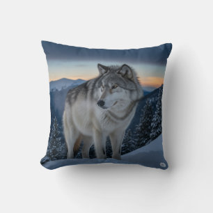 Wolf Spirit – Wild Nature Graphic T-Shirt Cushion