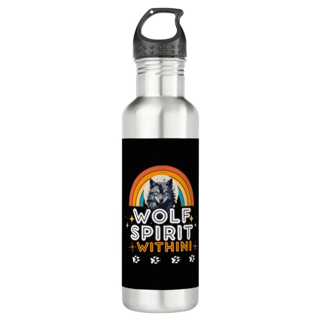 Wolf Spirit Within 710 Ml Water Bottle (Front)