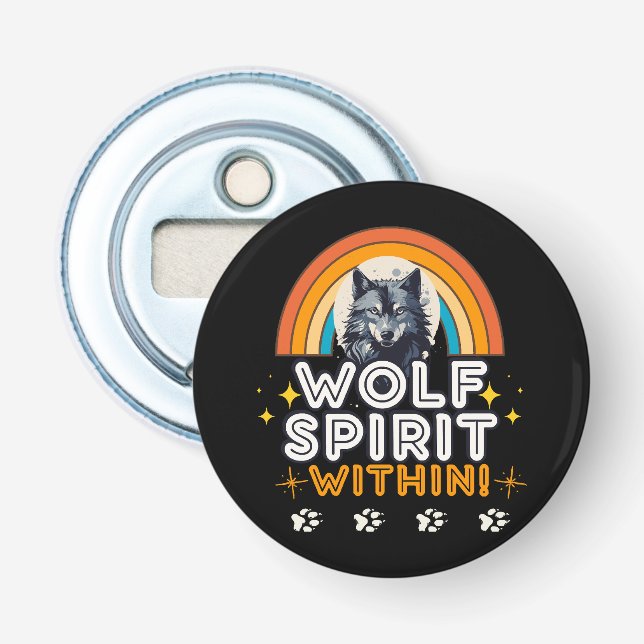 Wolf Spirit Within Bottle Opener (Front)