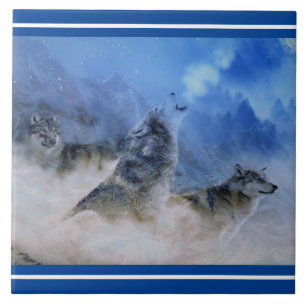 Wolf Spirits Ceramic Tile