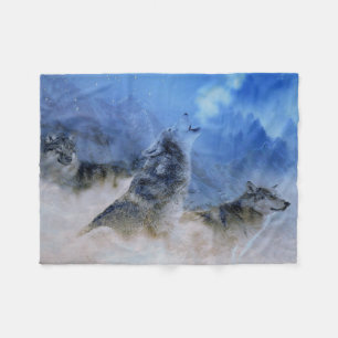 Wolf Spirits Fleece Blanket