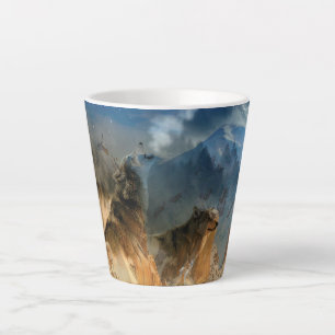 Wolf Spirits in Mountain Latte Mug